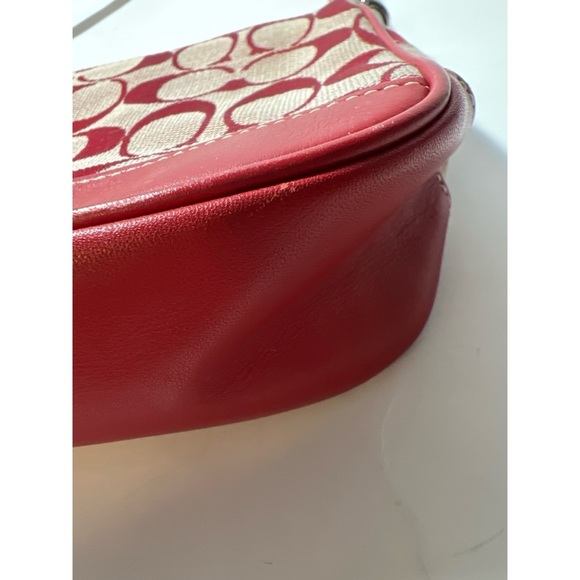 Coach Red Signature Shoulder Bag - Picture 11 of 13